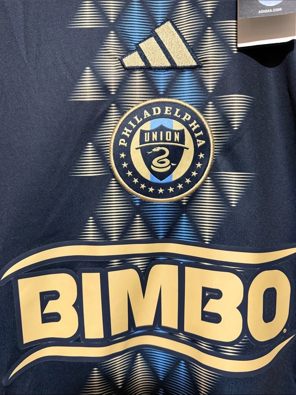 adidas Men’s Navy, Light Blue & Gold Soccer Jersey